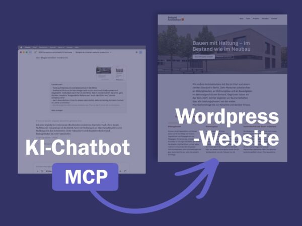 WordPress per KI-Chatbot bedienen: So pflegen Planungsbüros ihre Website im Dialog
